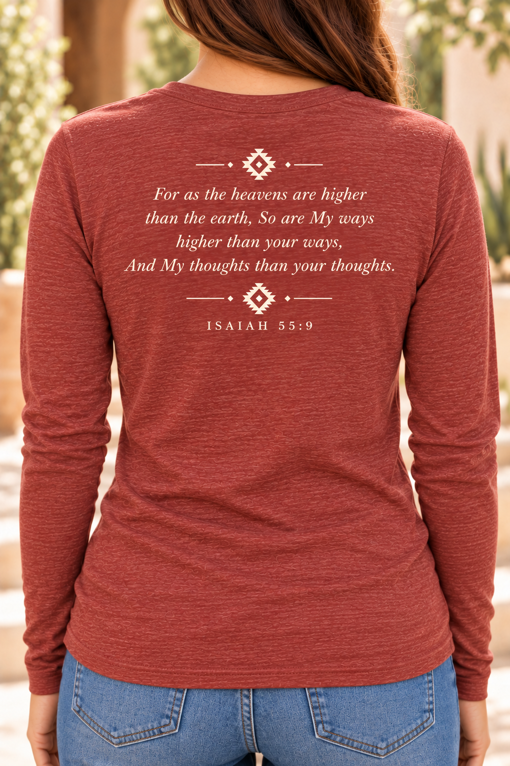 T Shirt High Class Christianity - long sleeve, heathered brick