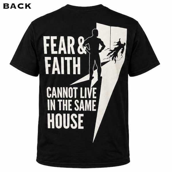 T-Shirt Fear and Faith...BLACK