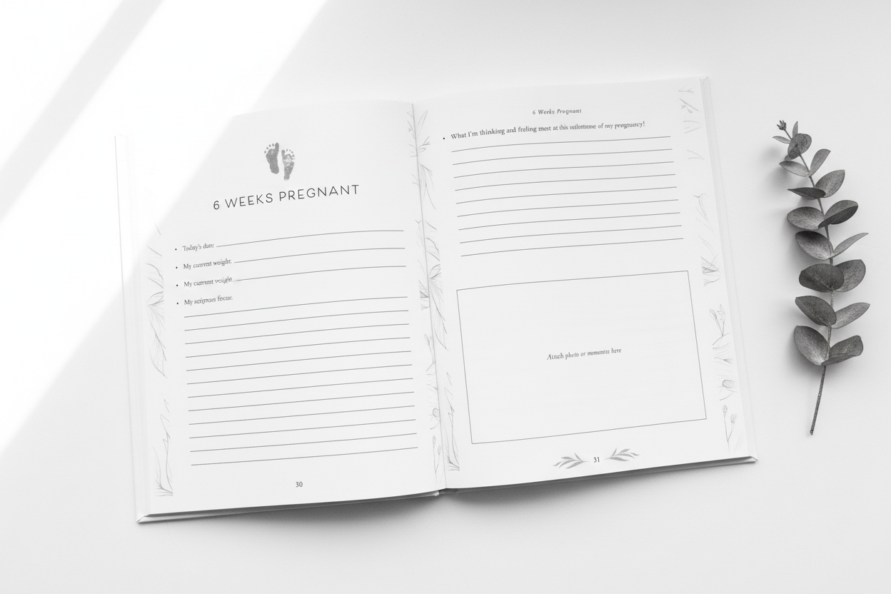 Supernatural Childbirth 40-Week Pregnancy Journal interior pages