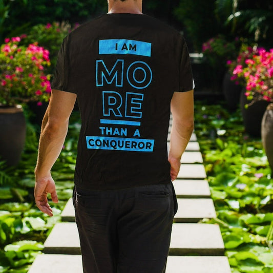 T-Shirt More Than A Conqueror…BLACK